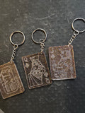 Playing card key chains